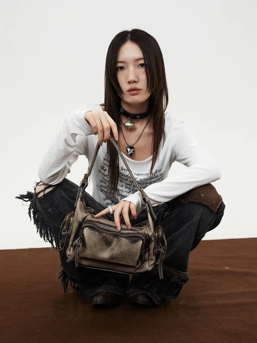 バッグ Y2K grunge City shoulder bag Black mini Y2K grunge City shoulder bag Black mini レディース