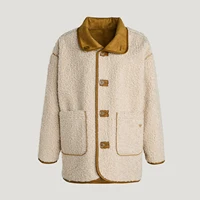 Veste en fausse peau de mouton double face pour femme Adidas Originals Trefoil KT3145 4