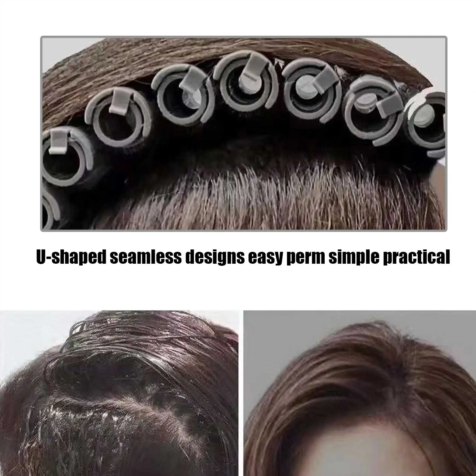 20pcs Hair Perm Roll Fluffy Perming Rod Hair Roller Curler Kit Perming Rods Curlers Hairdressing Styling Tool for Salon