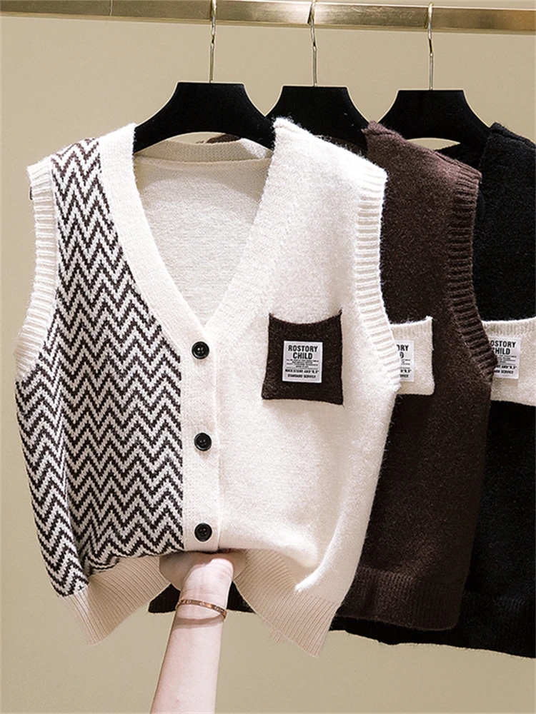 

Зимний женский вязаный жилет, Свитер оверсайз, свитер для девочек, женские Кашемировые топы без рукавов, пуловер на бретелях, осень, макси, винтажный Y2k