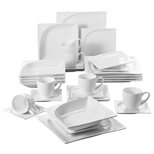 Dinner Set 12 Person Porcelain Plate  Porcelain Dinnerware Set Plate -  Malacasa - Aliexpress