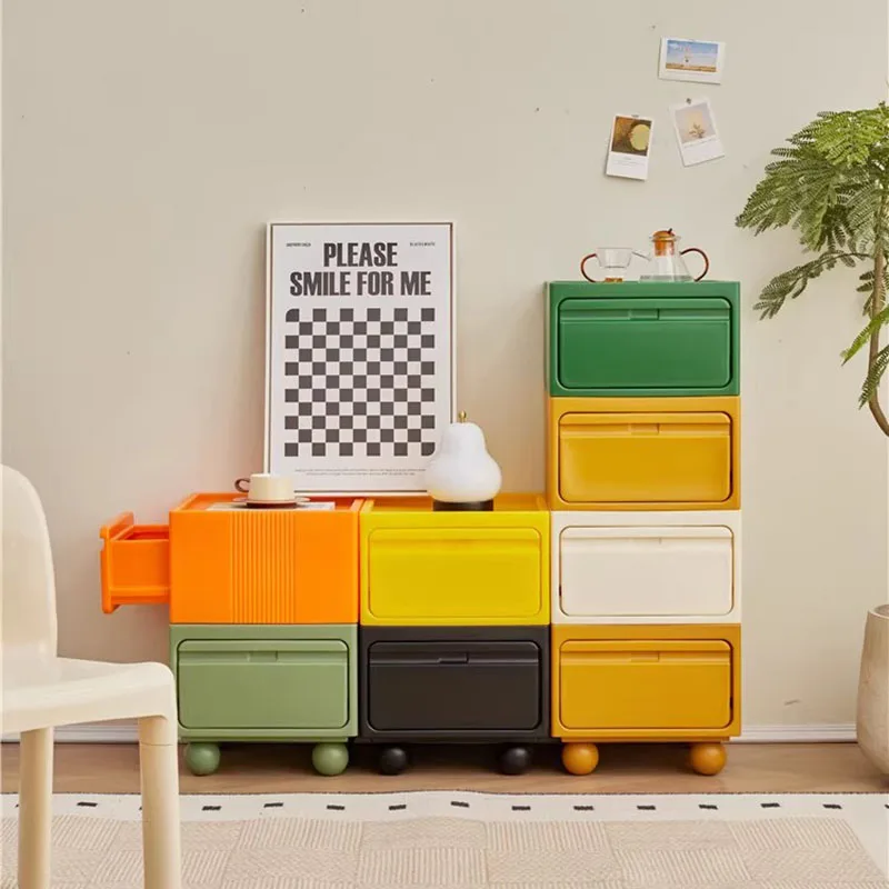 

Plastic Glass Nightstands Mid Century Drawers Design Minimalist Bedside Table Bedroom Mobile Table De Chevet Nordic Furniture