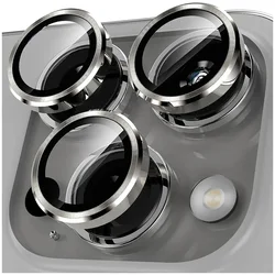 Premium Metal Camera Lens Protector - Universal Fit for Various iPhone Models (Graphite)