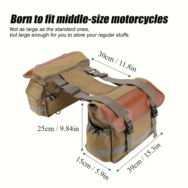 Durable Off-Road and Outdoor Travel Motorcycle Saddle Bags with Detachable Feature
