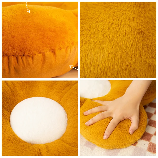 Coussin en tissu de forme circulaire à fleurs, avec sieste douce, pour bureau, salle de classe, chaise, canapé, chambre à coucher, sol d'hiver épais 6