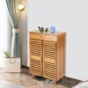 Retro 5 Tier Shoe Rack Classic Passageway Storage Cabinet with Drawer for Home Living Room Bedroom Chic Shore Hanger Tools 5