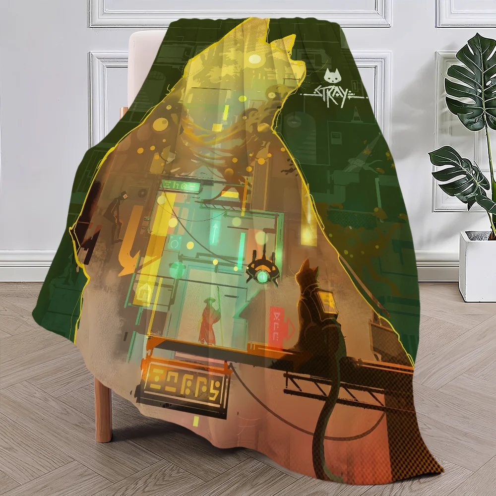 Game S-Stray Cat Blanket Plush Nap Sofa rug for Living Room Warm Office Bedroom Birthday Home Travel Kid Gifts 3