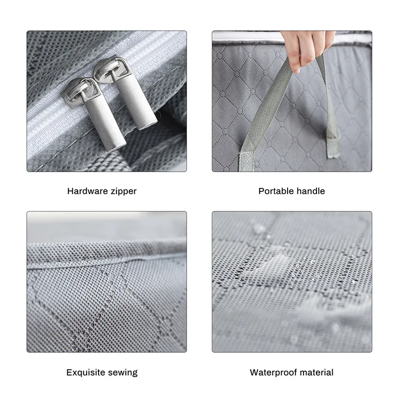 Non-Woven Home Large Foldable Clothing Storage Bag Quilt Clothes Wardrobe Closet Organizer Bag Sock Toy Sundries Organizer Bags