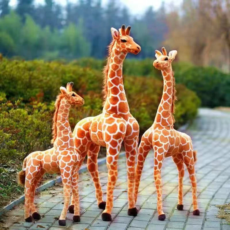 50-140CM Huge Size Simulation Giraffe Plush Toys Real Life Kawaii Giraffe Soft Dolls Children Baby Girls Birthday Decor Gifts