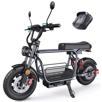 iScooter DX5 15 '' Scooter Elettrico 1500W Batteria Motore 48V15.6Ah Velocità Massima 55KM/H Sedile E Cestino Piccolo Shopping Scooter