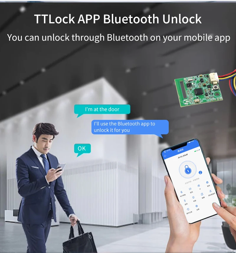 4.5-10V BLE5.0 Smart Switch Electronic Lock Module for TTLOCK APP Work with Gate