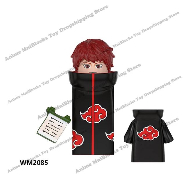 WM6105 WM6106 WM6107 WM6108 WM6109 Naruto blocks anime bricks Sasuke Kakashi mini action toy figures Assemble toys kids gifts gray