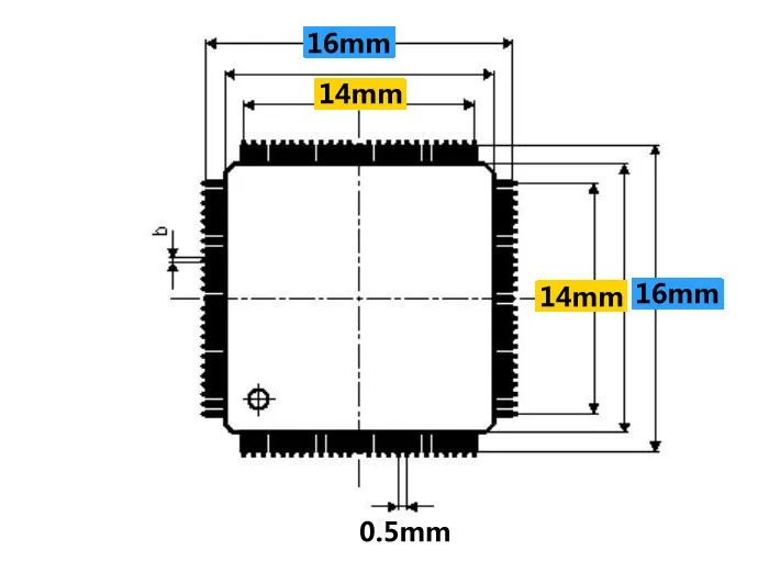 QFP100 ׽Ʈ  TQFP100 LQFP100 ic , PCB 0.5mm ġ ũ 14mm x 14mm 16mm x 16mm