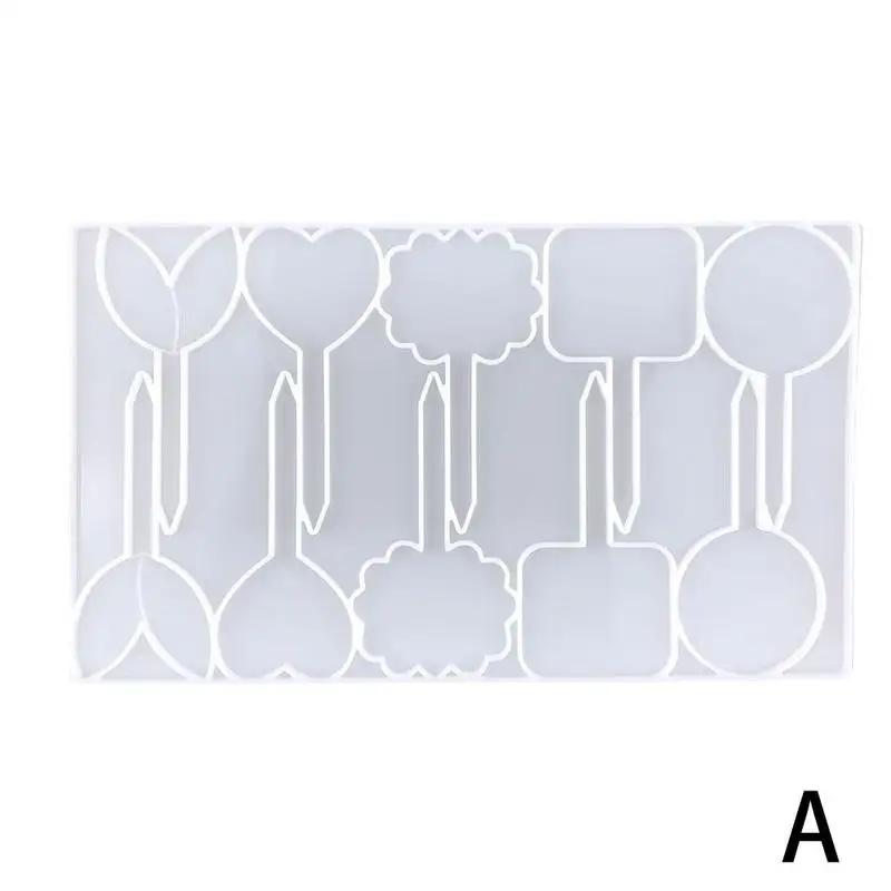 1pc DIY Flower Label Card Gardening Sign Plant Label Silicone Mould Label Crystal Epoxy Resin Mold Handmade Crafts Tool Mold 