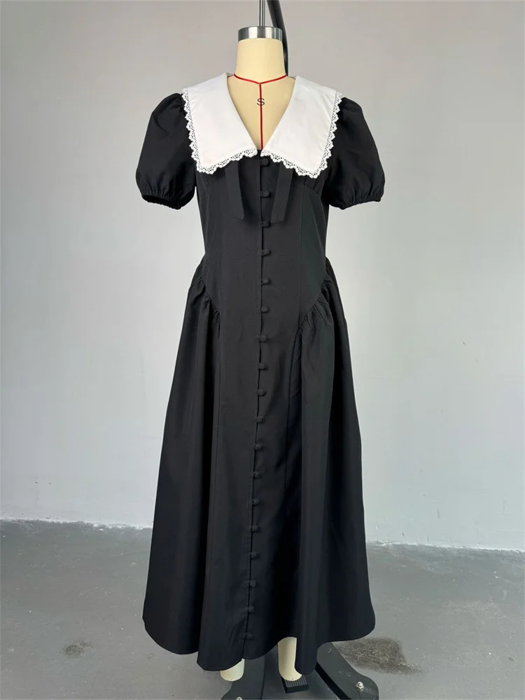 Wmstar Long Dresses Women Sexy V Neck Short Sleeve Sweet Dress Elegant New in Summer Fashion Street Wear Wholesale Dropshipping