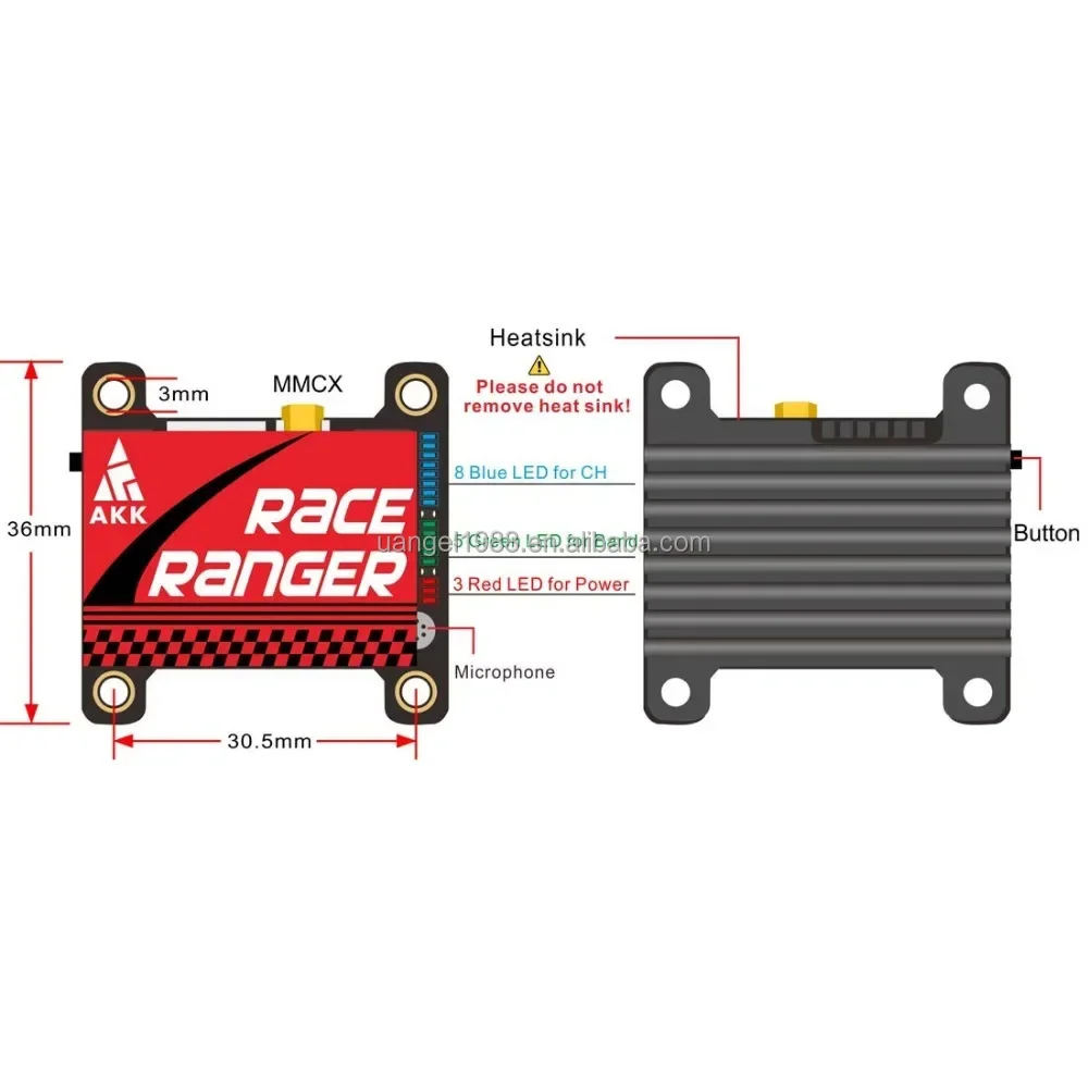 VTX 5.8G 1.6W 48CH FPV Transmetteur Vidéo Longue Portée pour Drone RC