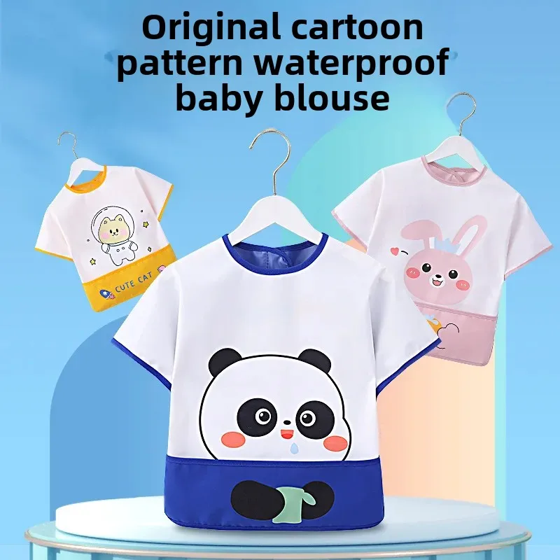 Unisex Sleeveless Apron Baby Feeding Bibs Children's Cover up Clothes Easy to Wear And Wash Durable And Comfortable to Wear