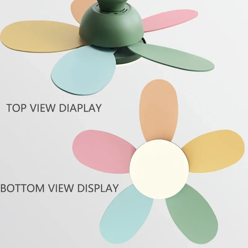 Children Room Ceiling Fan Light Modern Ceiling Fan Light Control Low Floor Household Support 110V 220V