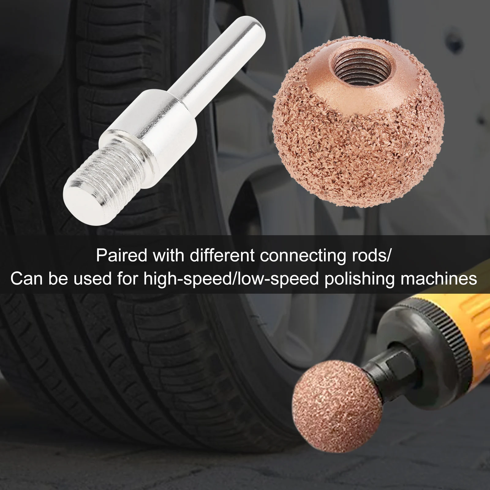 25mm Tungsten Steel Car Tire Repair Tools for Grinding Head Coarse Sand Surface Automobile Bicycle Tyre Polishing Tool Round Rod