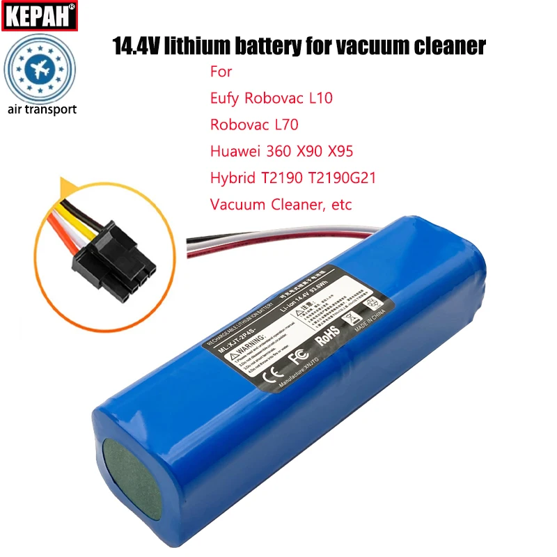 14.4V/14.8V Original lithium battery for Eufy Robovac L70 L10 Hybrid T2190 Qihoo 360 S9 X95 X90 Robot Vacuum Cleaner rechargeable battery vacuum cleaner battery battery replacement