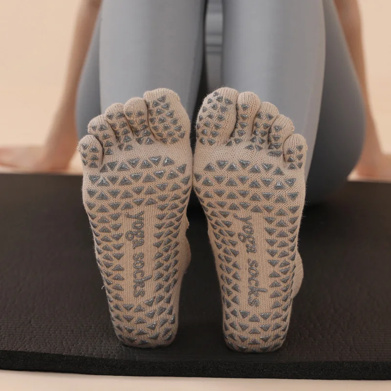 

Yoga socks antiskid pilates sox five fingers socks professional female summer summer indoor dispensing points refers to movement