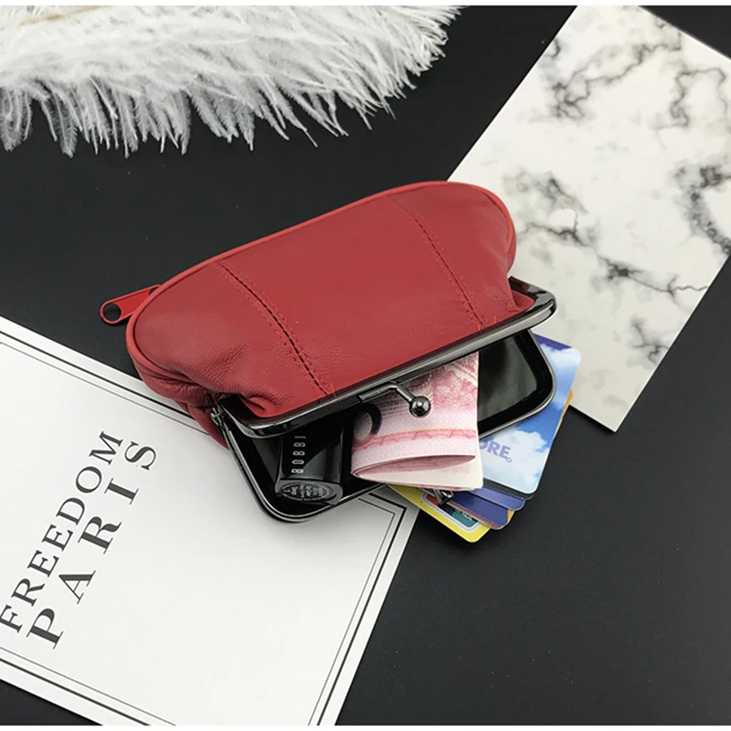 Women Mini Coin Purse Female Genuine Leather Sheepskin Metal Hasp Change Card Holder Small Wallet Money Bag BELLO TUTTI Original