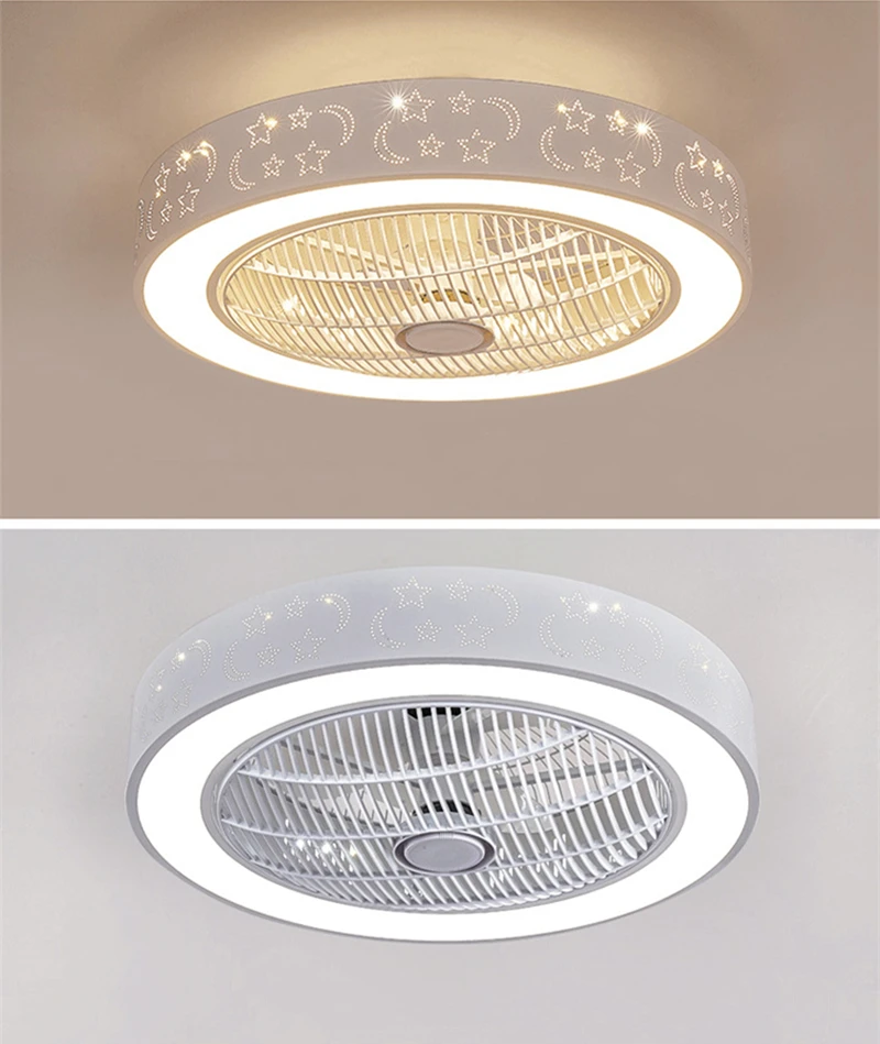 Modern Lighting Ceiling Fan Remote Control Ceiling Fan With Light For Kitchen Bedroom Restaurant Decor Dimmable Lamp