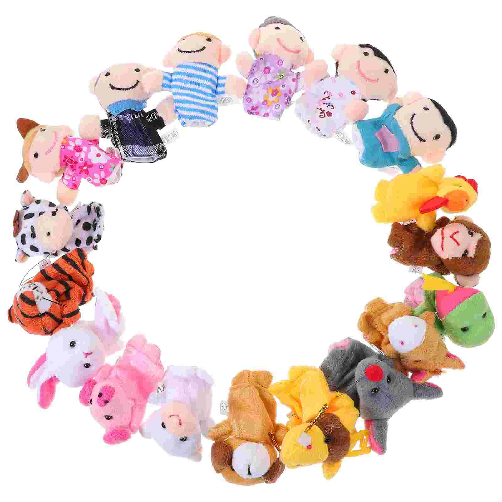 

18 Pcs Finger Puppets Story Time Toddler Mini Play House Accessories Child