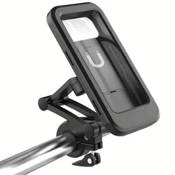 Waterproof 360° Swivel Universal Phone Mount for Bikes and Motorcycles (Black)