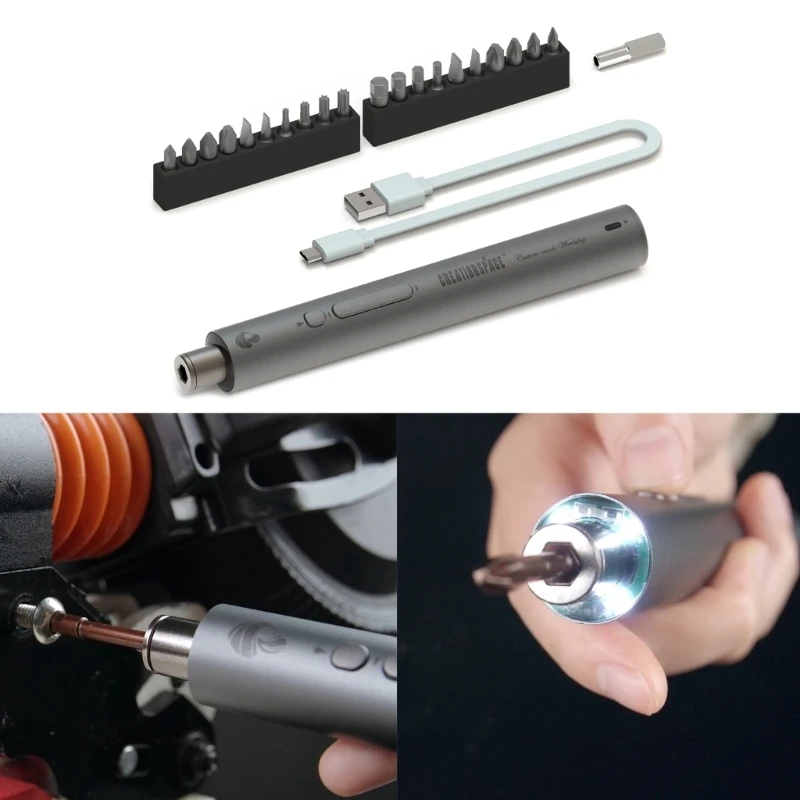 

Electric Screwdriver Set Large Capacity Power Screwdriver with LED Work Light