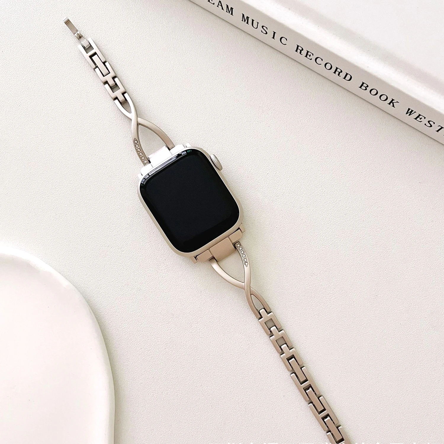 Glittering Diamond Metal Strap - Luxury Women's Bracelet Watch Band