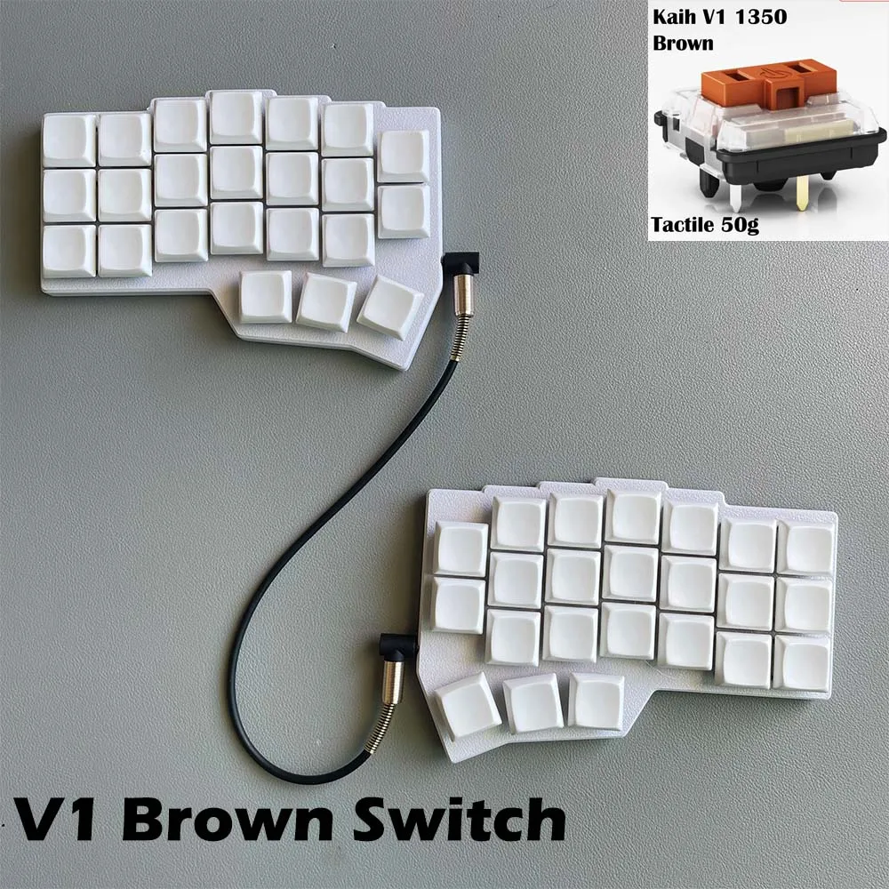 CHOC Corne Low Profile Split Mechanical Keyboard Wired Hot-swap
