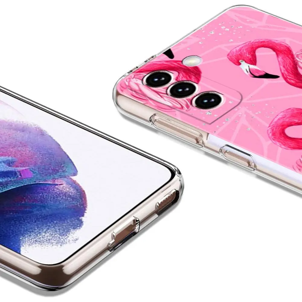 Rose Gold Pink Marble Clear Soft Phone Case Cover