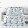 Final Fantasy Moogles Flannel Blanket 3D Art Anime cartoon Customized Throw Blanket for Home 125*100cm Plush Thin Quilt 1