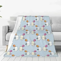 Final Fantasy Moogles Flannel Blanket 3D Art Anime cartoon Customized Throw Blanket for Home 125*100cm Plush Thin Quilt 1