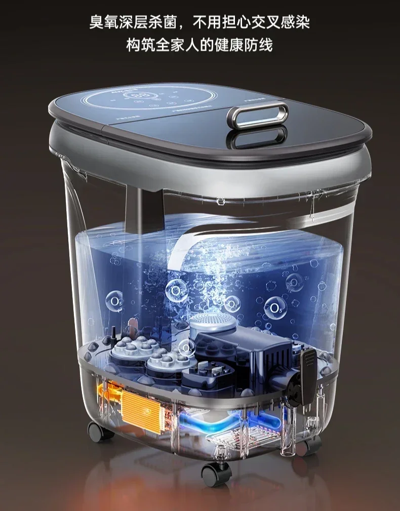 Home Calf-Height Foot Bath Bucket with Automatic Massage - Constant Temperature Heating, Over Knee Fumigation, High & Deep 3