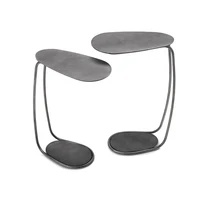 Table basse mobile en métal en forme de C minimaliste, petite table d'appoint créative, canapé simple, manuellement 5