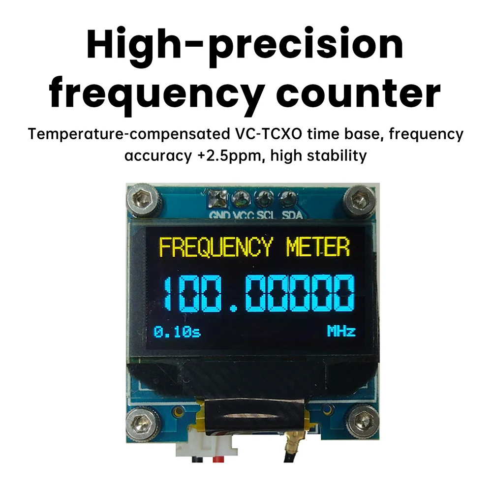 High-Precision OLED Frequency Counter for RF Signal Measurement (1kHz to 2.7GHz)
