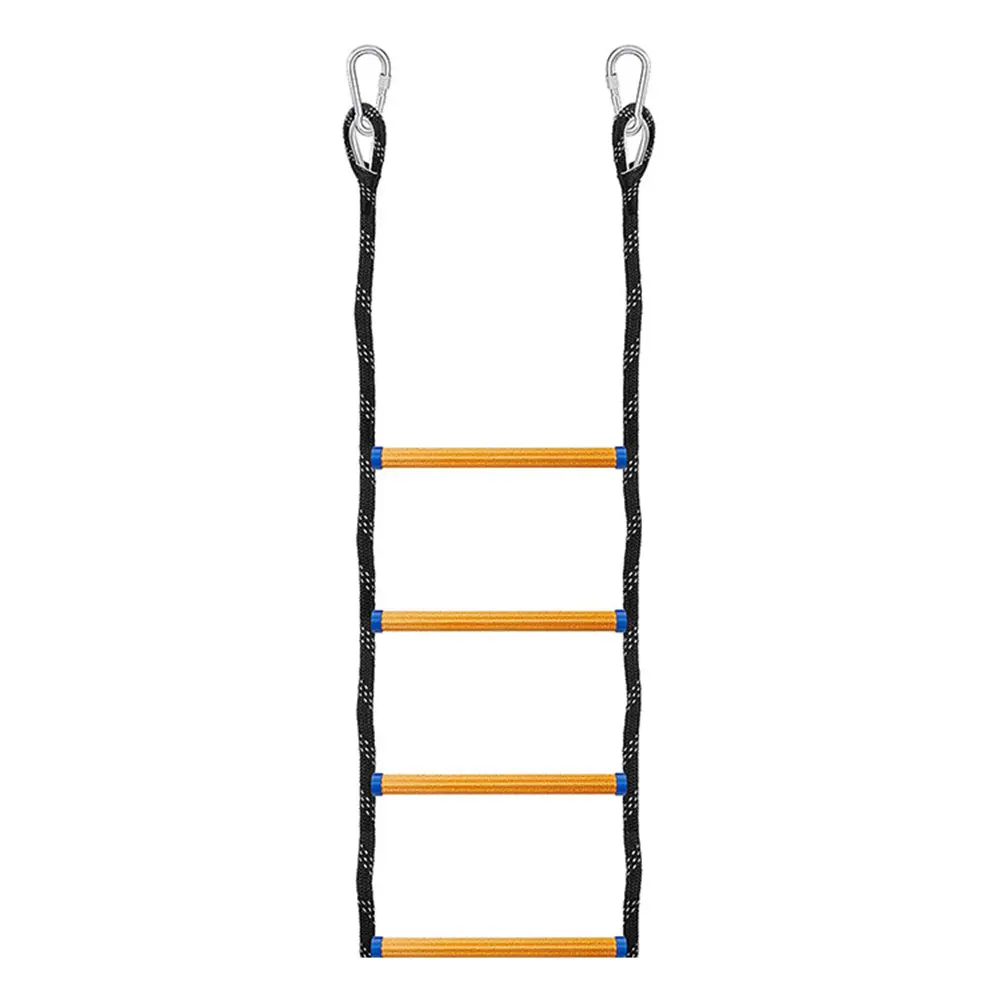 סולם חבל סירה מתקפל בעל 4 שלבים, סולם חבל ימי עמיד לטיפוסים, סולם חבל נייד לטיפוסים