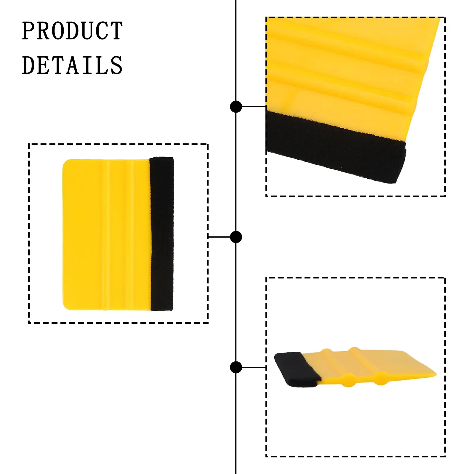 Squeegee Felt Edge Scraper Car Decals Vinyl Wrapping Spatula Tool PE Plastic Hard Scraper Cutter Wall Stickers Smoother