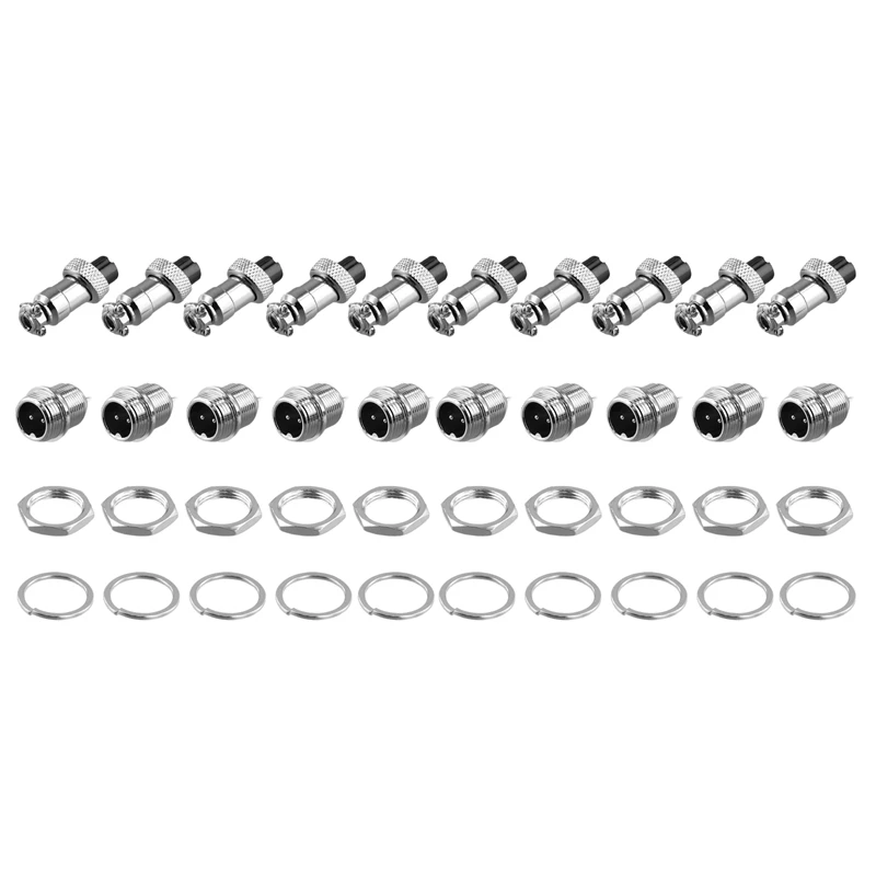 

10 комплектов M12 12 мм авиационный разъем штекер + гнездо круговой воздушной розетки штекер Электрический проводной панельный разъем