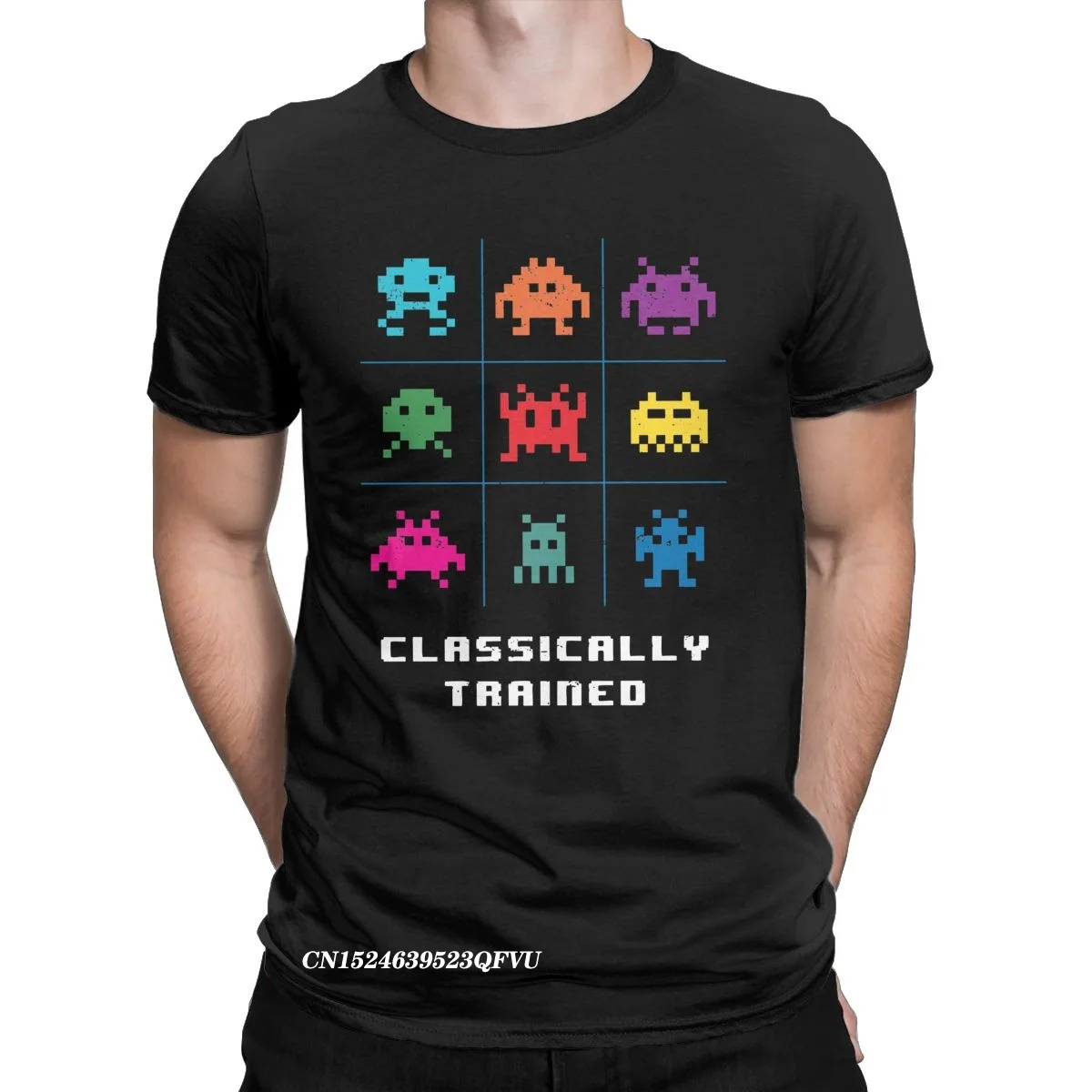 

Обученные 80s Space Invaders аркадные игры мужские топы футболки видеоигры Забавные футболки большого размера хлопковые классические футболки с рукавами