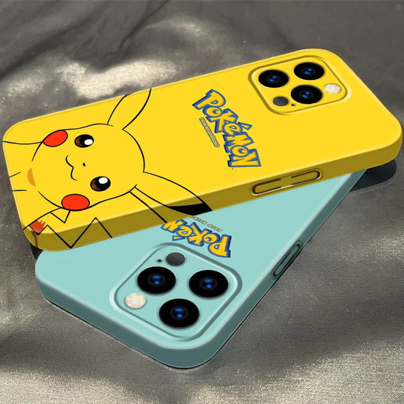 Pokemon Squirrel Pikachu Custodia Per Telefono Con Pellicola Carina Per Apple Iphone 14 13 12 Mini 11 Xs Pro Max X Xr 8 7 Plus Se Custodia Rigida Feil