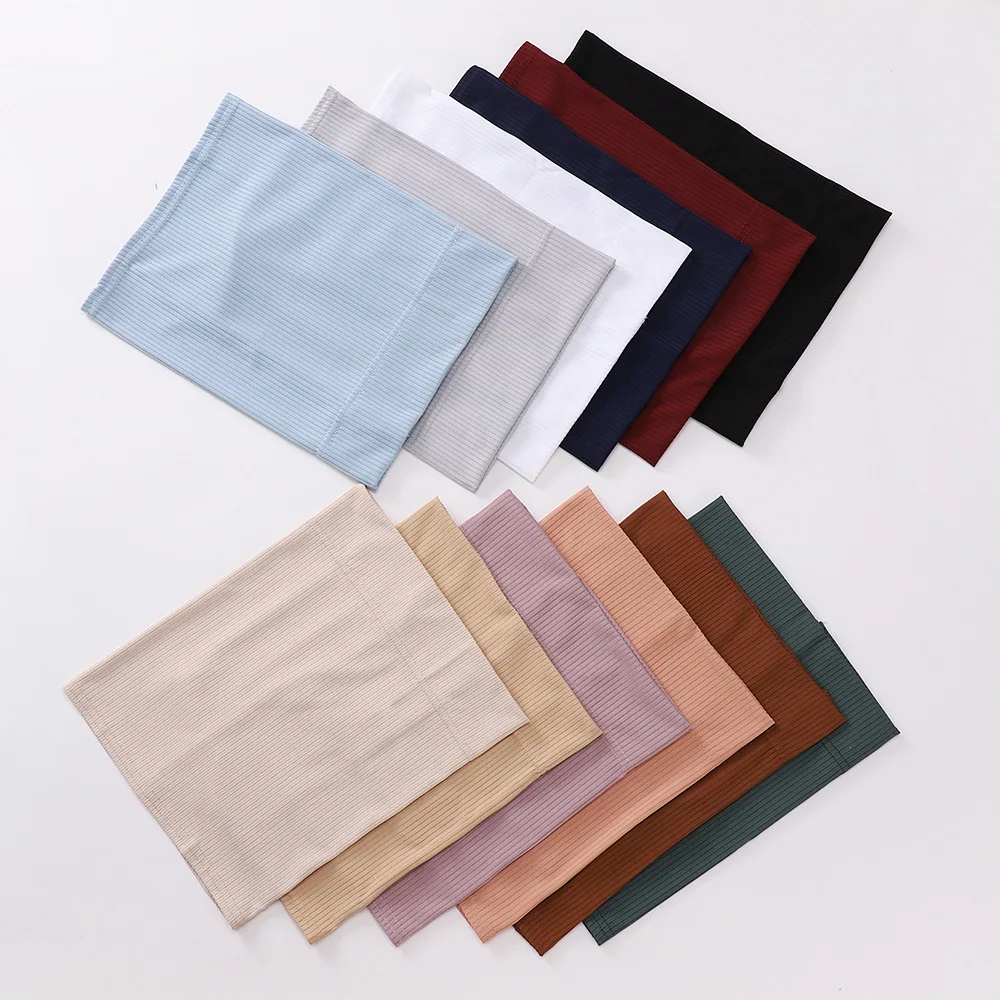 Soft Inner Hijab Cap Muslim Stretch Turban Cap Islamic Underscarf Bonnet Hat Female Headband Tube Turbante
