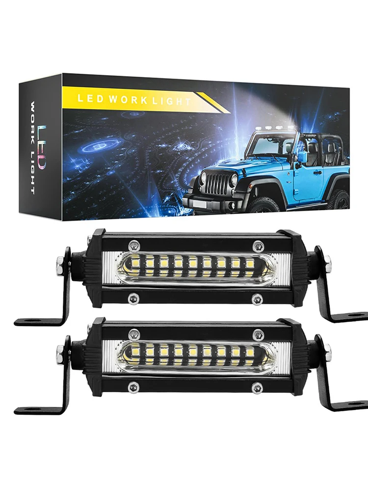 

LED Lights Work Bar Lights 27W 4x4 LED Light Bar Driving Running Light Work Combo Spot Flood For Cars Truck Motorcycle Drop Ship