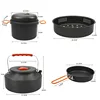 Outdoor Cookware Set Camping Cooking Pot Kettle Steamer Fry Pan Cooking Set 5