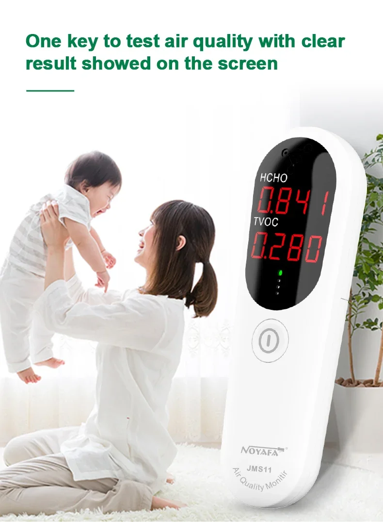 NOYAFA JMS11 Digital Air Quality Monitor Formaldehyde TVOC Meter Portable Sensor