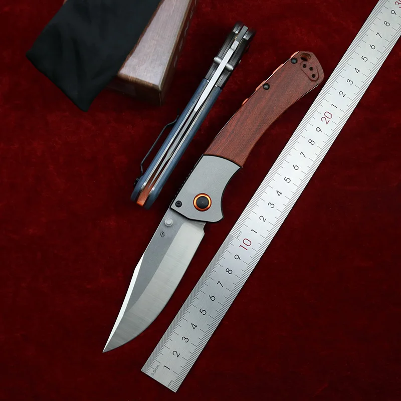

LEMIFSHE кривая река 15080 алюминиевый Алмазный деревянный/рукоятка G10 Mark s30v лезвие складное Выживание EDC инструмент для кемпинга охоты на природе