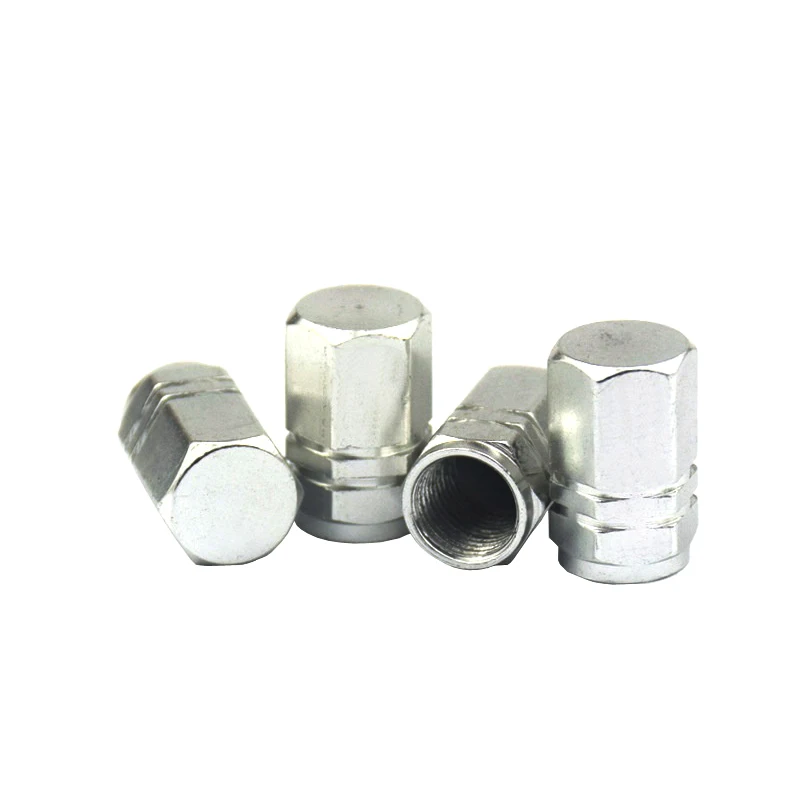 Premium Aluminum Tire Valve Caps - Decorative Dustproof Wheel Covers (Set of 4)