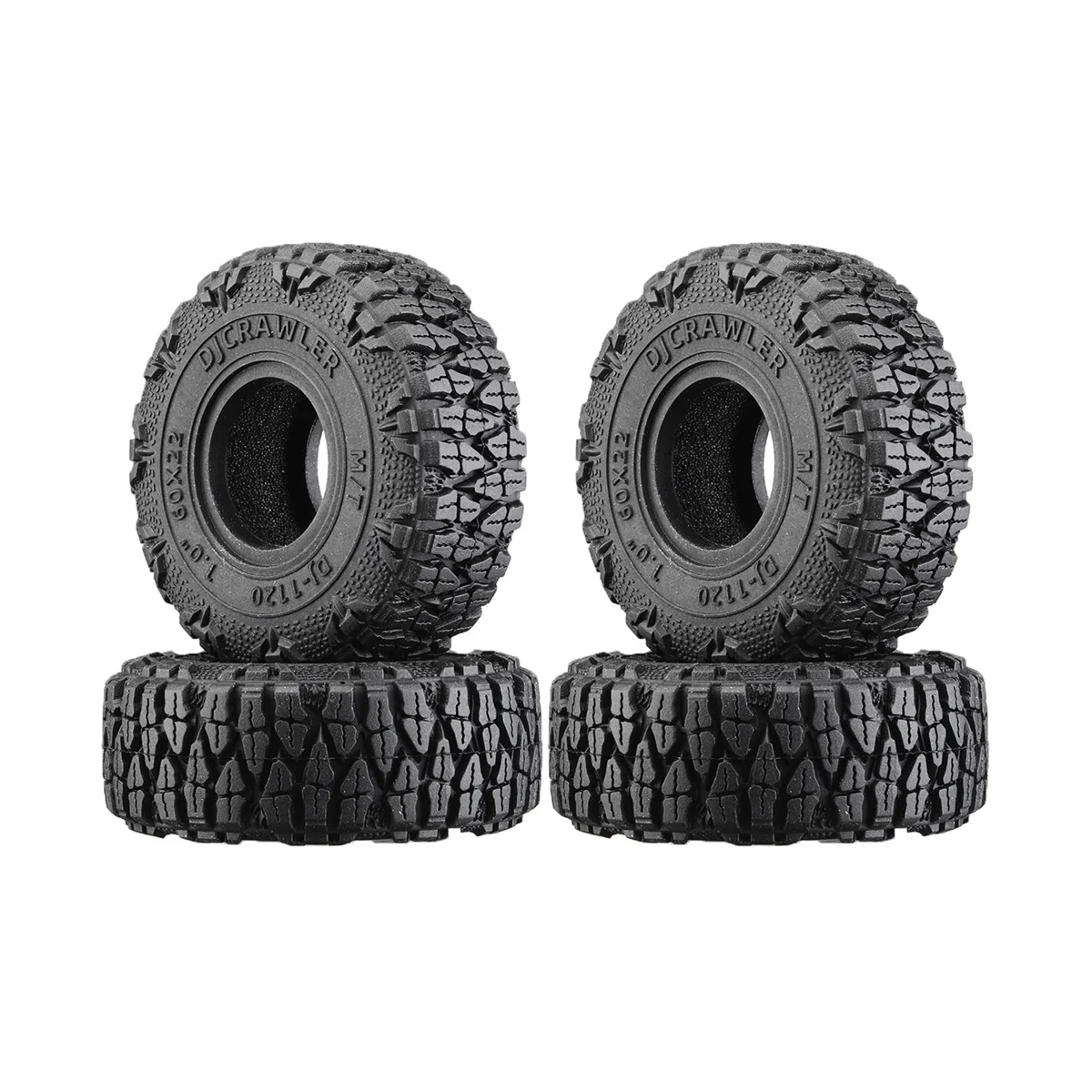 

4 шт. 60 мм 1/18 дюйма супер мягкая резиновая колесная шина для 1/24 радиоуправляемого гусеничного автомобиля Axial SCX24 AX24 Traxxas TRX4M FMS FCX24